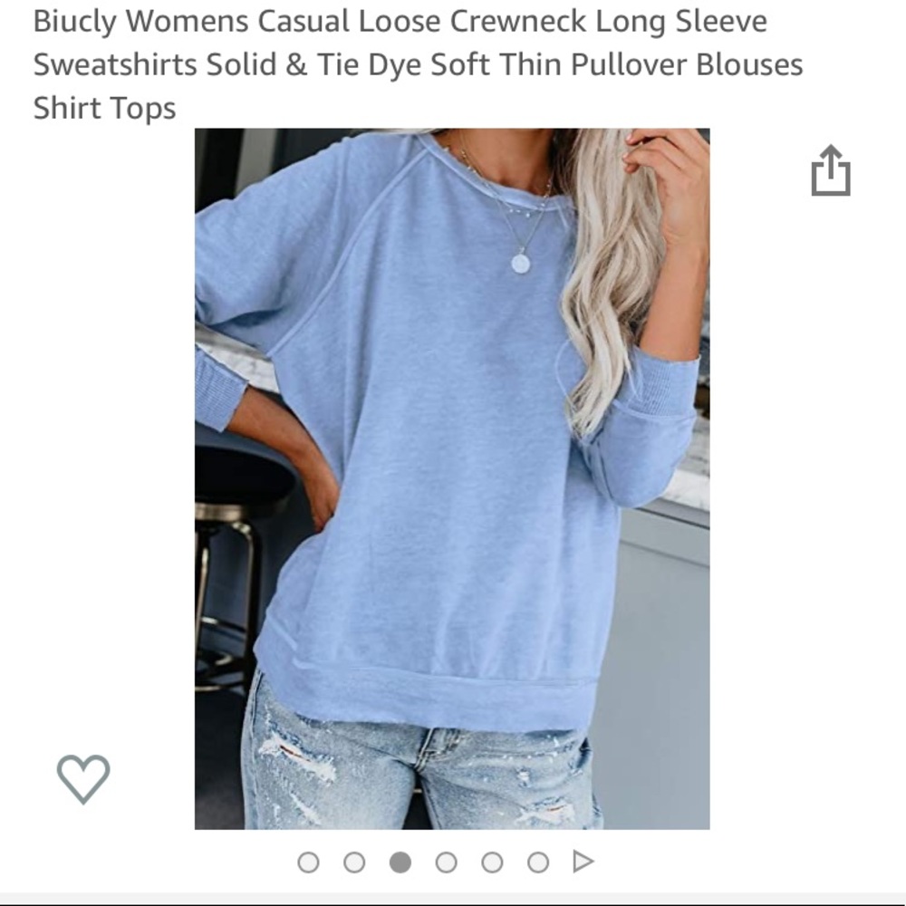 Crew neck long sleeve sweatshirt NEW